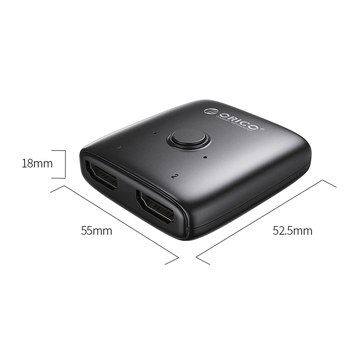 Adapter HDMI Orico AS2-A1 dwukierunkowy splitter - czarny – zdjęcie 4