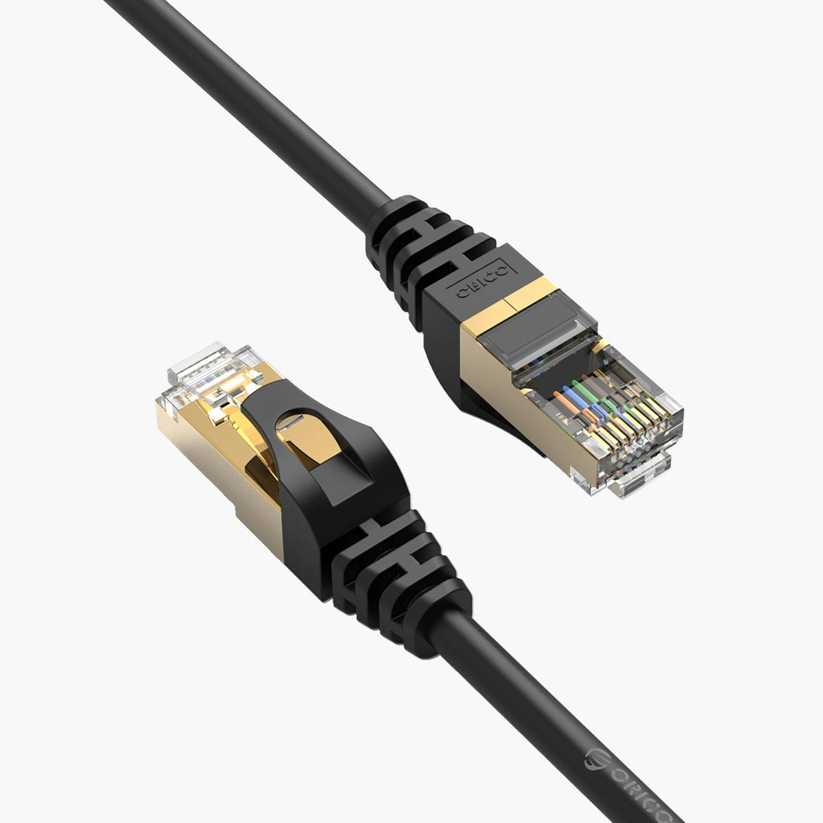Kabel sieciowy Ethernet Orico PUG-C7 CAT7 10Gbps RJ45 internetowy - czarny – zdjęcie 4