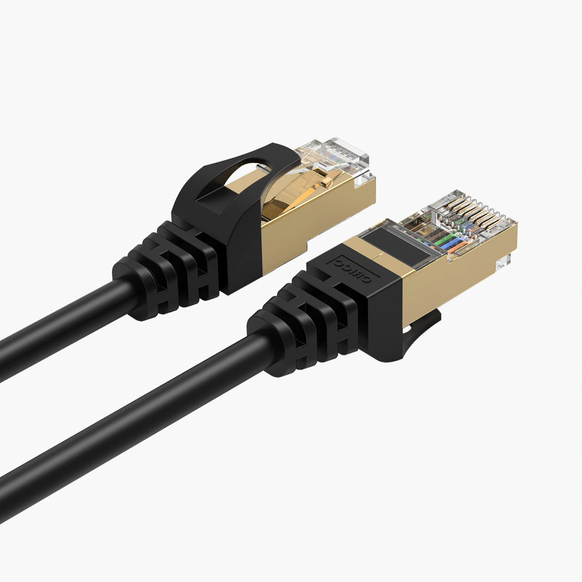 Kabel sieciowy Ethernet Orico PUG-C7 CAT7 10Gbps RJ45 internetowy - czarny – zdjęcie 3