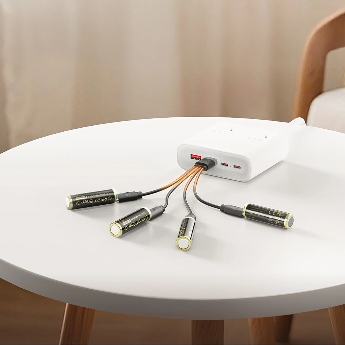 Bateria litowa Orico Ener-G EG5C 1,5 V 2100mWh akumulator AA USB-C 2 szt. – zdjęcie 5