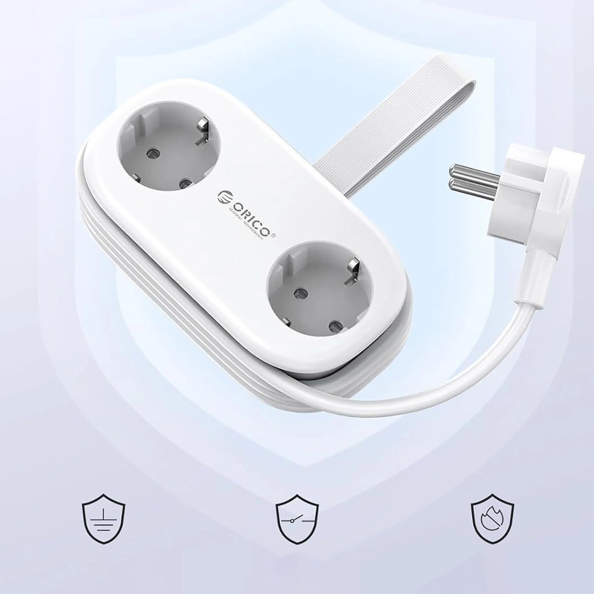 Listwa zasilająca Orico AP3 65W GaN 6w1 2x AC + 2x USB-A + 2x USB-C - biała – zdjęcie 4