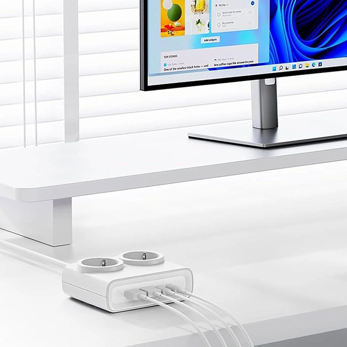 Listwa zasilająca Orico PDC25 25W 6w1 2x AC + 2x USB-A + 2x USB-C - biała – zdjęcie 3