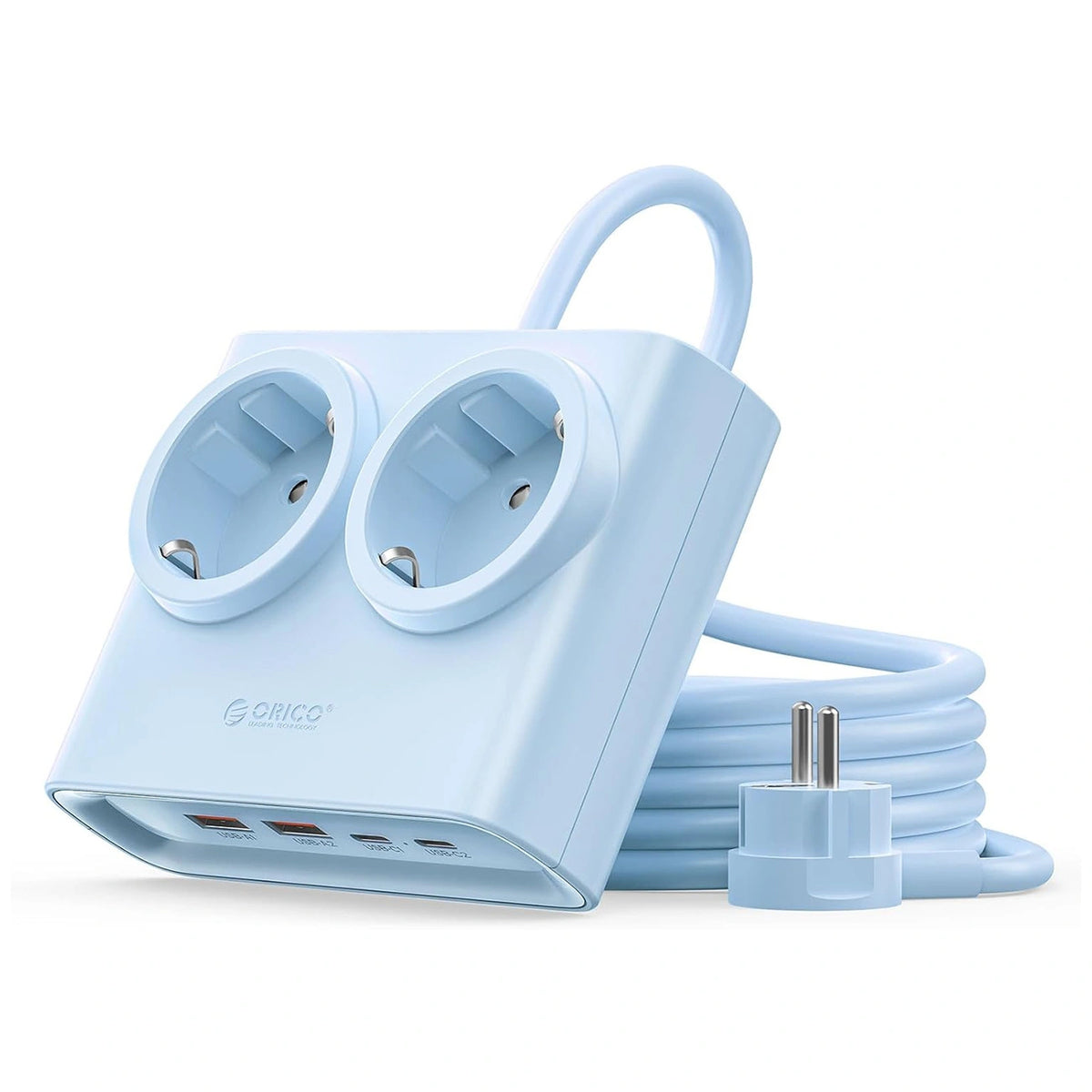 Listwa zasilająca Orico PDC25 25W 6w1 2x AC + 2x USB-A + 2x - niebieska