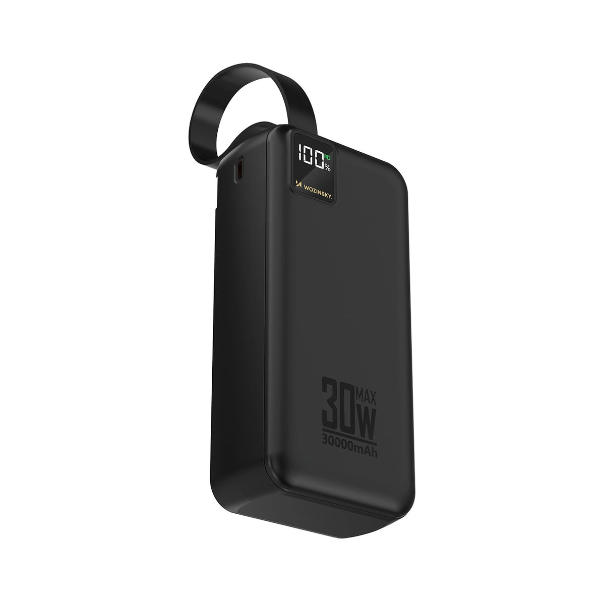 Powerbank Wozinsky W8-W 30000 mAh 30 W 2x USB-A i USB-C z latarką - czarny – zdjęcie 3