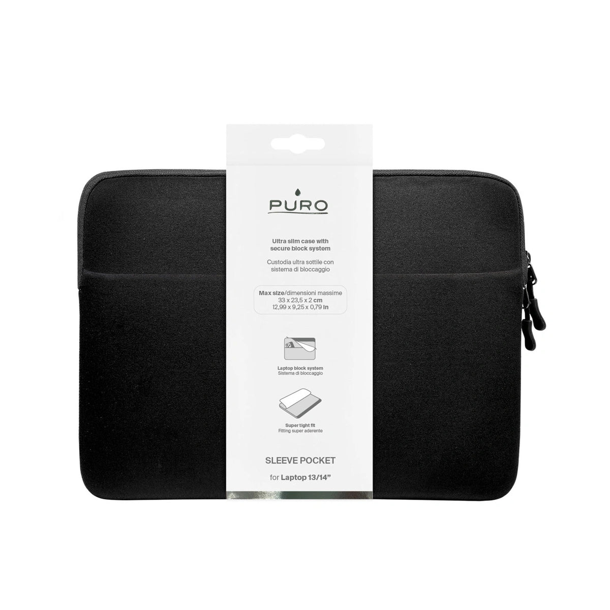 Torba Puro Slim Pocket na laptopa 13" - czarna – zdjęcie 2
