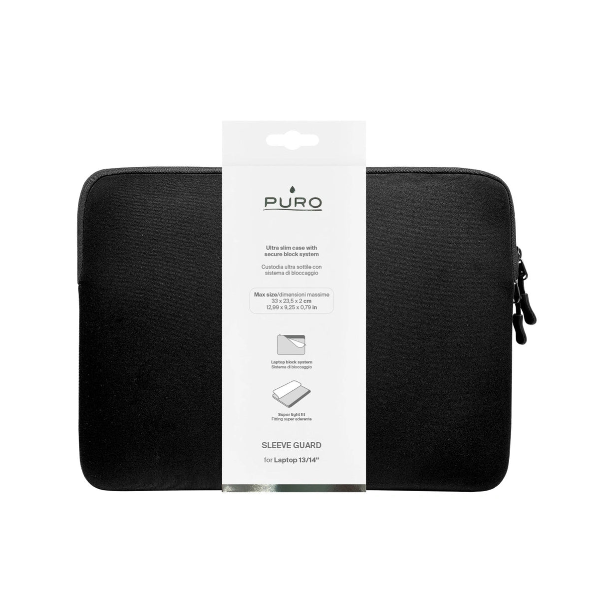 Torba Puro Slim Guard na laptopa 14" - czarna – zdjęcie 2