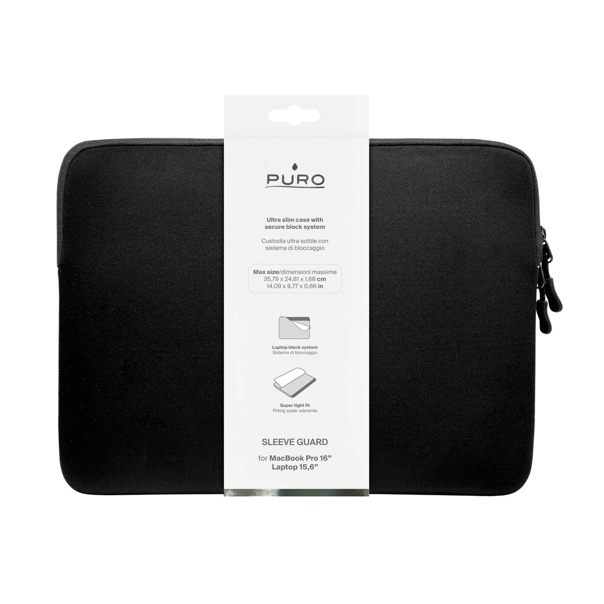 Torba Puro Slim Guard na laptopa 16" - czarna – zdjęcie 2