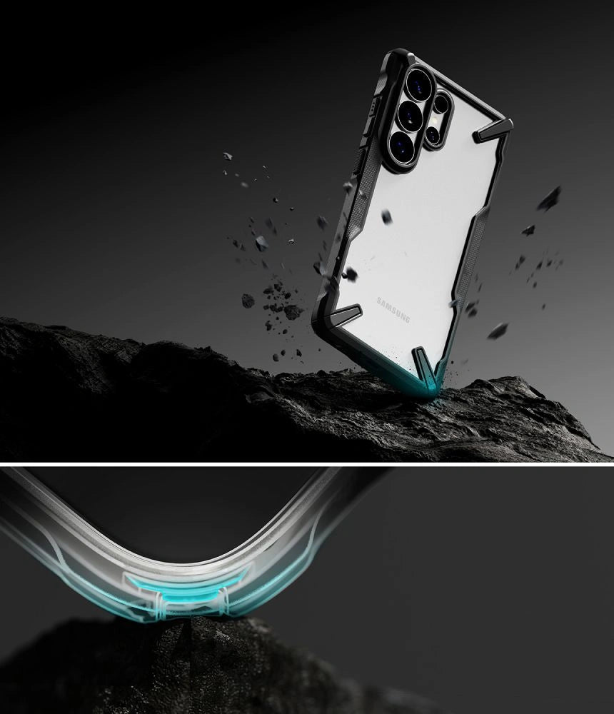Etui Ringke Fusion X na Samsung Galaxy S26 Ultra - przezroczysto-czarne – zdjęcie 7