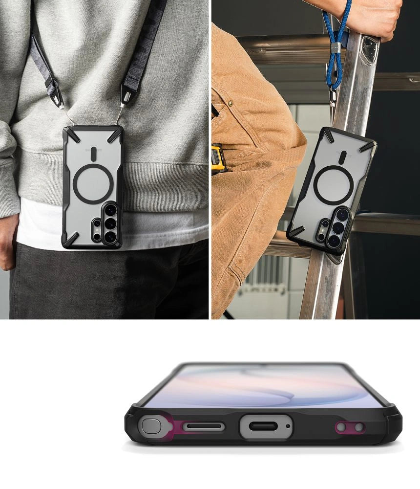 Etui Ringke Fusion X na Samsung Galaxy S26 Ultra - przezroczysto-czarne – zdjęcie 7