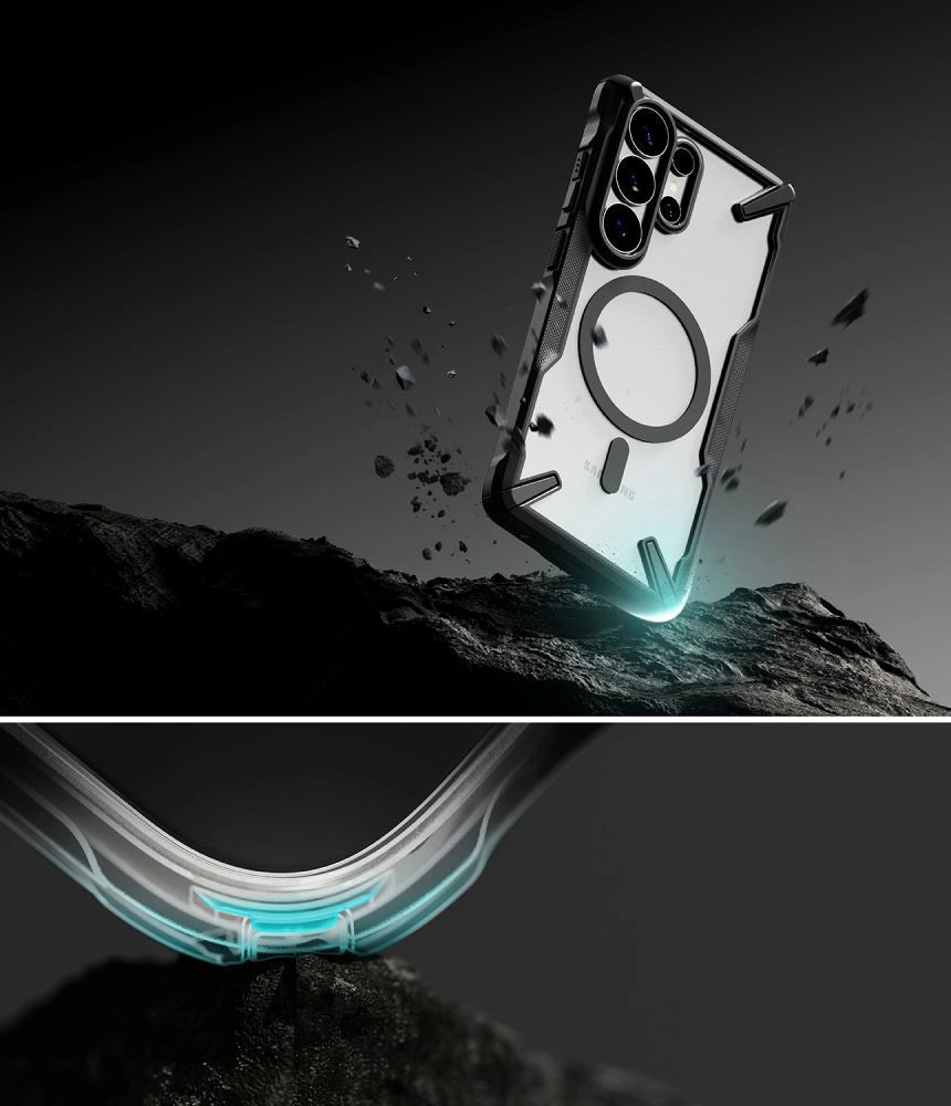 Etui Ringke Fusion X na Samsung Galaxy S26 Ultra - przezroczysto-czarne – zdjęcie 8