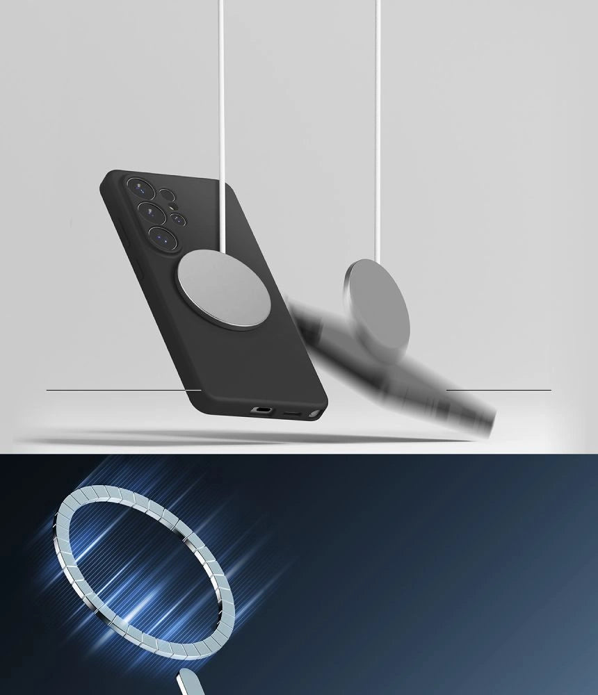 Etui Ringke Silicone MagSafe na Samsung Galaxy S26 Ultra - czarne – zdjęcie 7