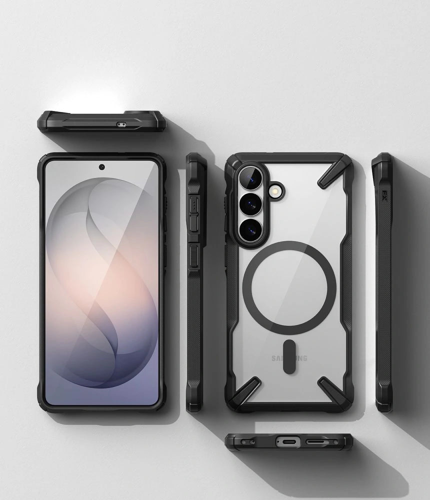 Etui Ringke Fusion X Magnetic na Samsung Galaxy S26 - przezroczysto-czarne – zdjęcie 4