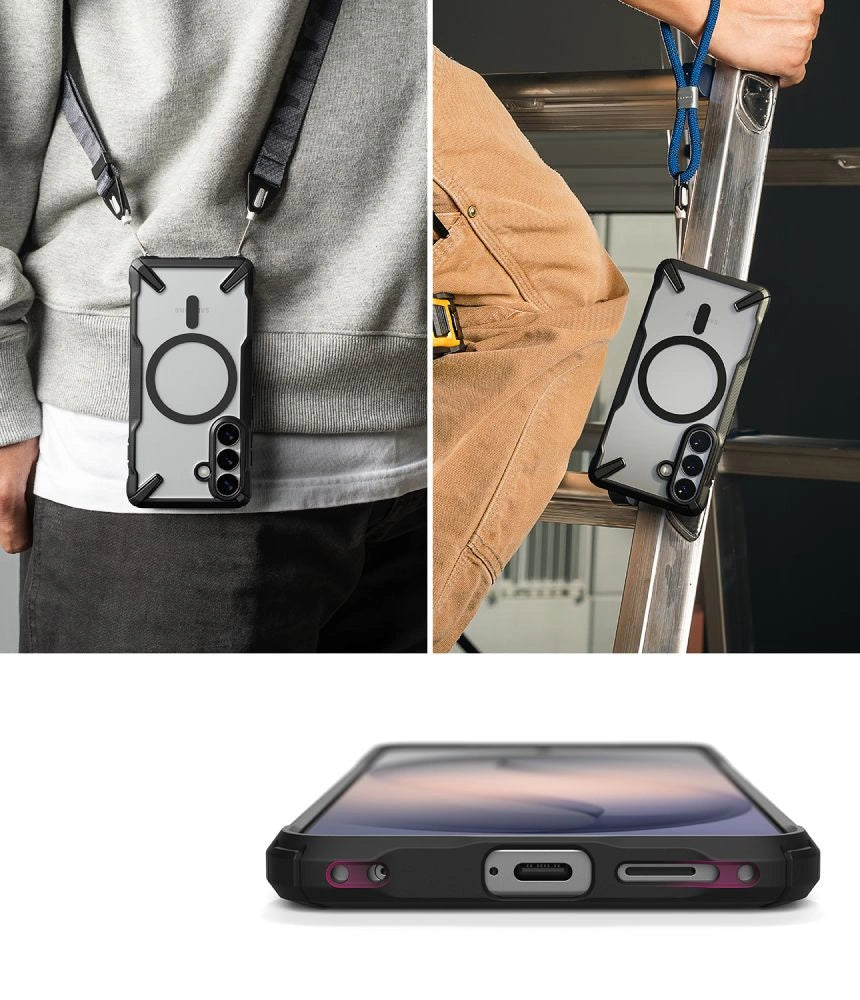 Etui Ringke Fusion X Magnetic na Samsung Galaxy S26 - przezroczysto-czarne – zdjęcie 7