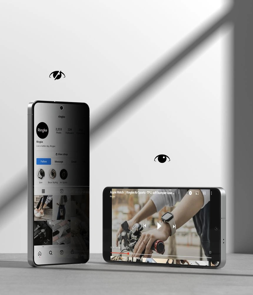 Szkło hartowane Ringke Easy Slide prywatyzujące na Samsung Galaxy S26 – zdjęcie 6