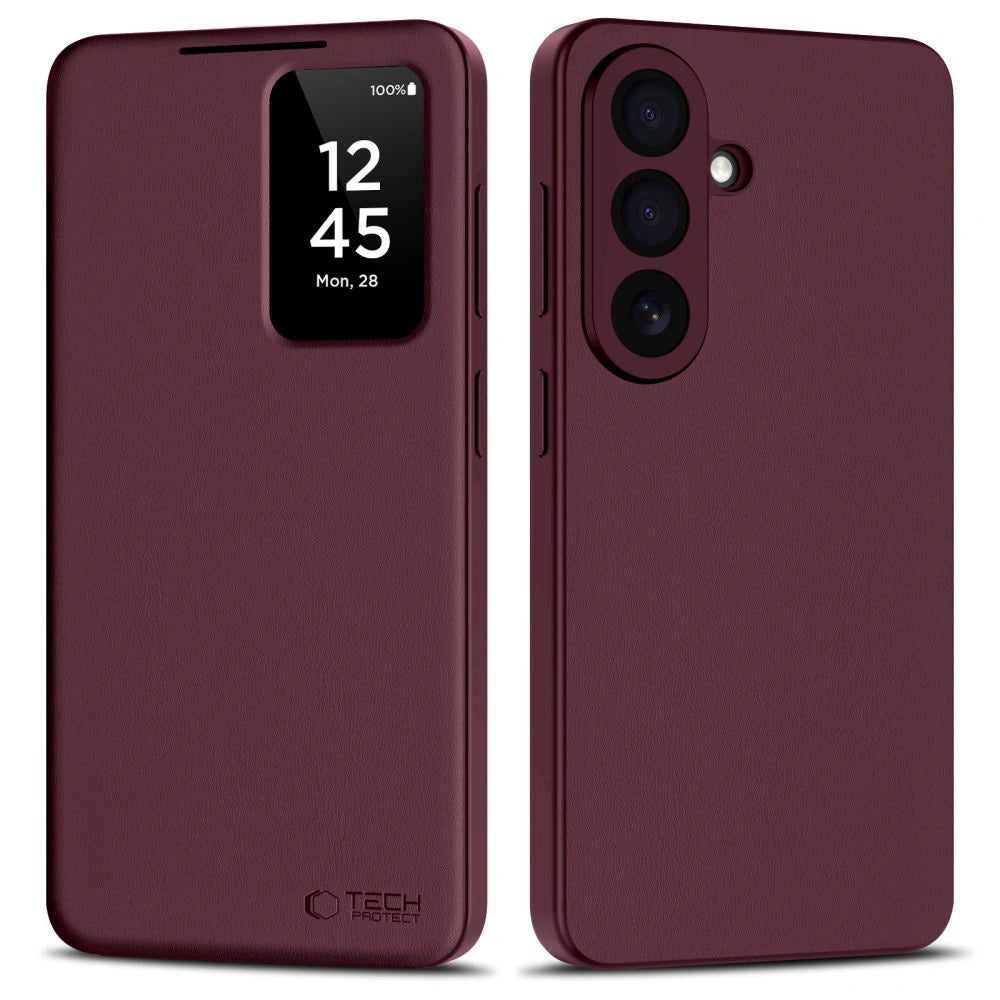 Etui Tech-Protect Smart Wallet na Samsung Galaxy S26 - bordowe