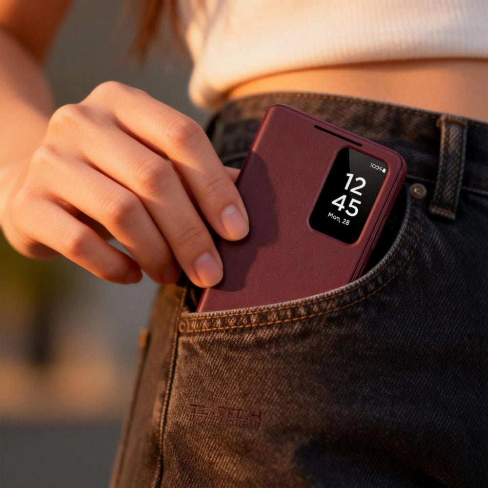 Etui Tech-Protect Smart Wallet na Samsung Galaxy S26 - bordowe – zdjęcie 5