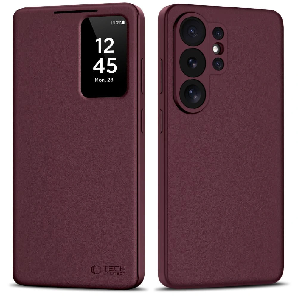 Etui Tech-Protect Smart Wallet na Samsung Galaxy S26 Ultra - bordowe