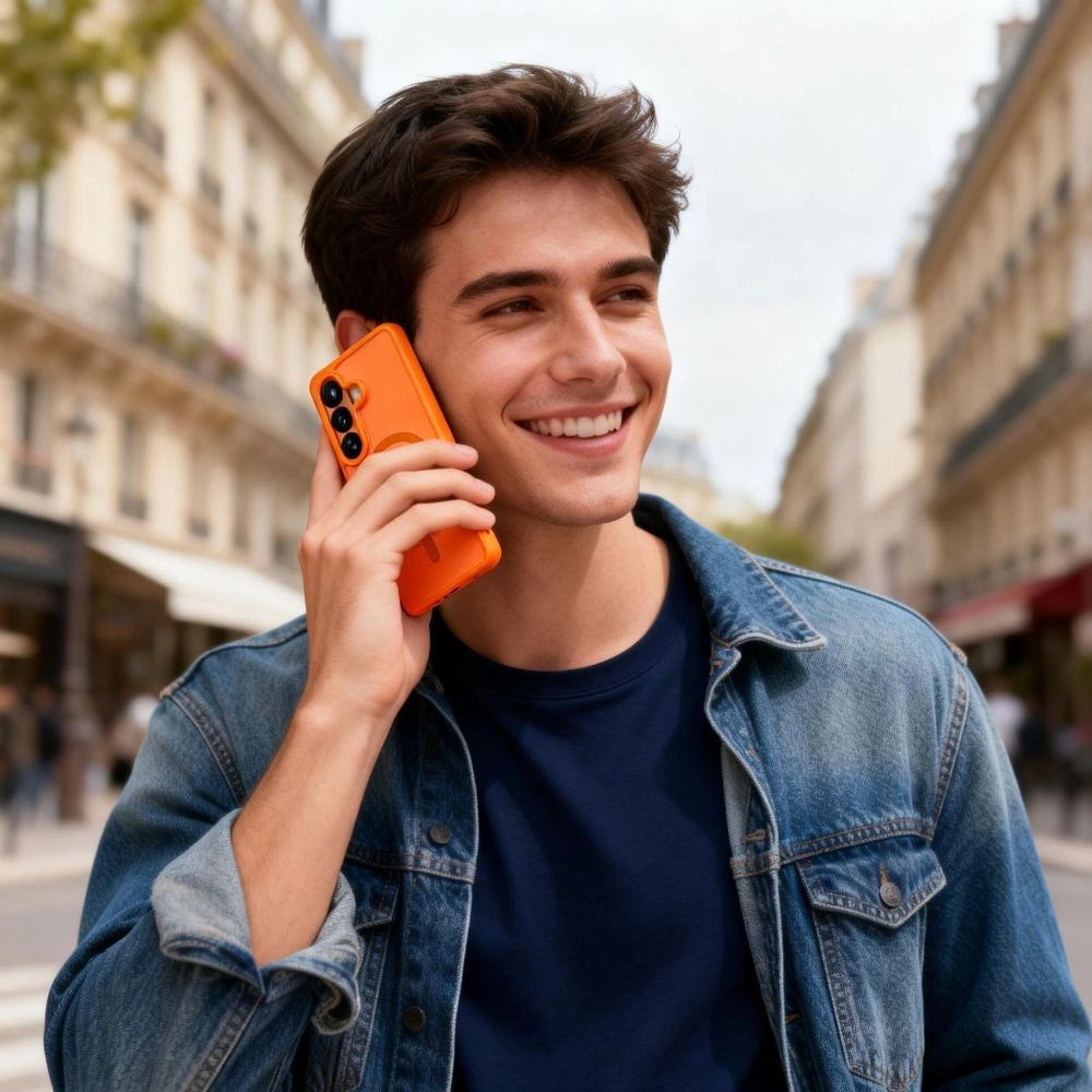 Etui Tech-Protect Magmat na Samsung Galaxy S26 - pomarańczowo-matowe – zdjęcie 10