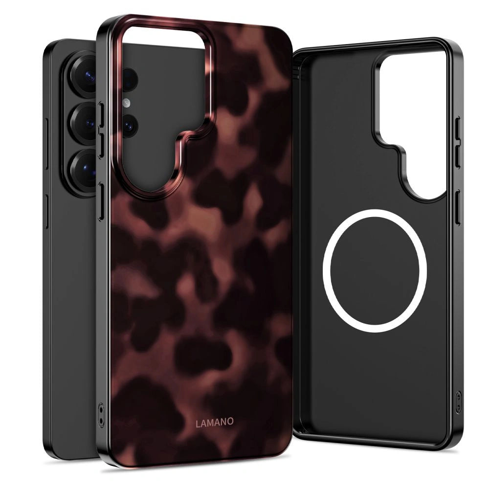 Etui Tech-Protect Lamano na Samsung Galaxy S26 Ultra - brązowo-czarne