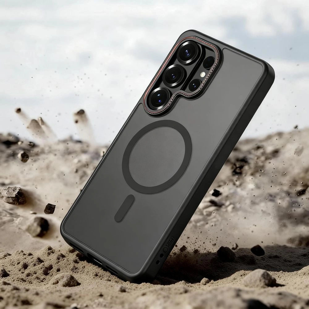 Etui Tech-Protect MagCam na Samsung Galaxy S26 Ultra - czarno-czerwone – zdjęcie 6