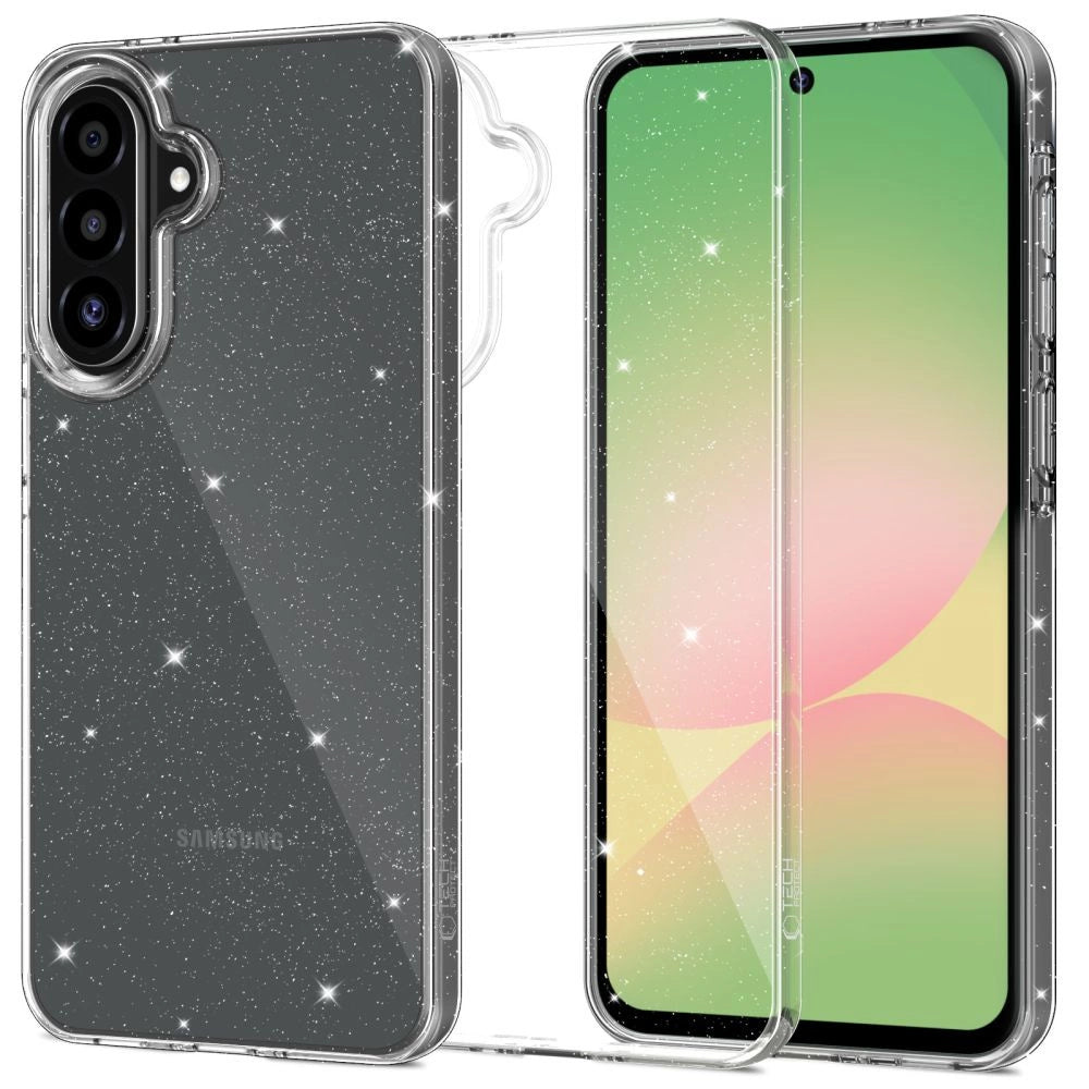 Etui Tech-Protect na Samsung Galaxy A57 5G - przezroczysto-brokatowe