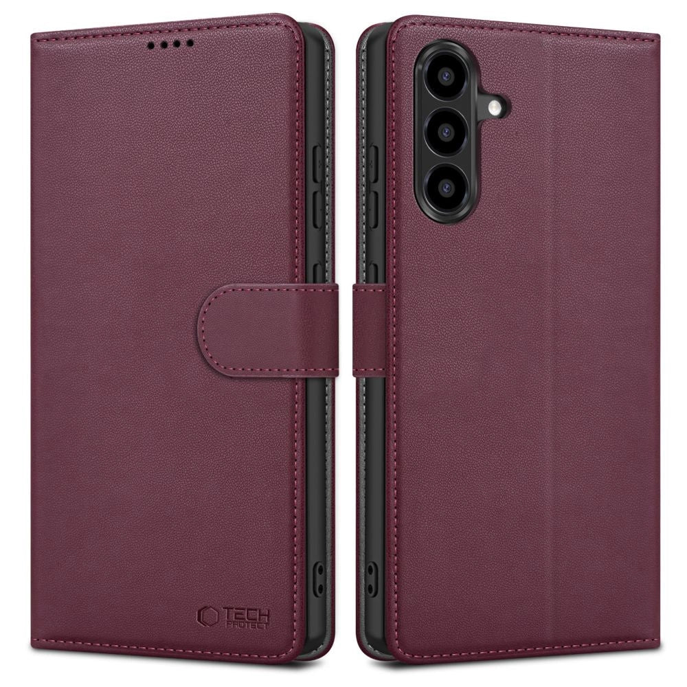 Etui Tech-Protect Wallet na Samsung Galaxy A57 5G - bordowe