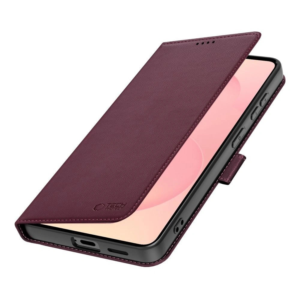 Etui Tech-Protect Wallet na Samsung Galaxy A36 / A56 / A37 5G - bordowe – zdjęcie 3