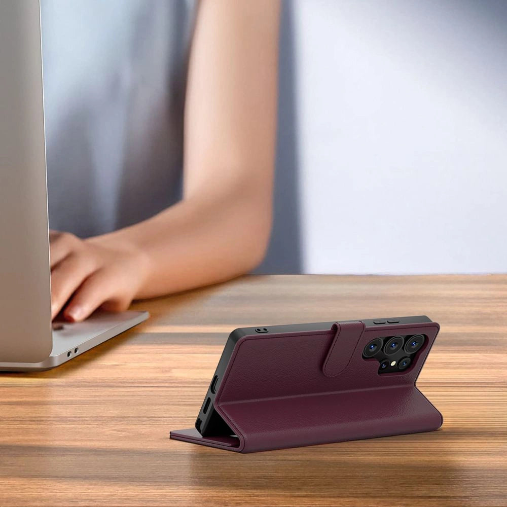 Etui Tech-Protect Wallet na Samsung Galaxy A36 / A56 / A37 5G - bordowe – zdjęcie 9