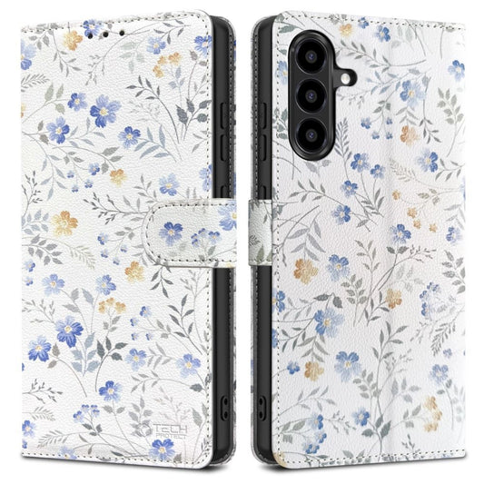 Etui Tech-Protect Wallet na Samsung Galaxy A57 5G - kolorowe kwiaty