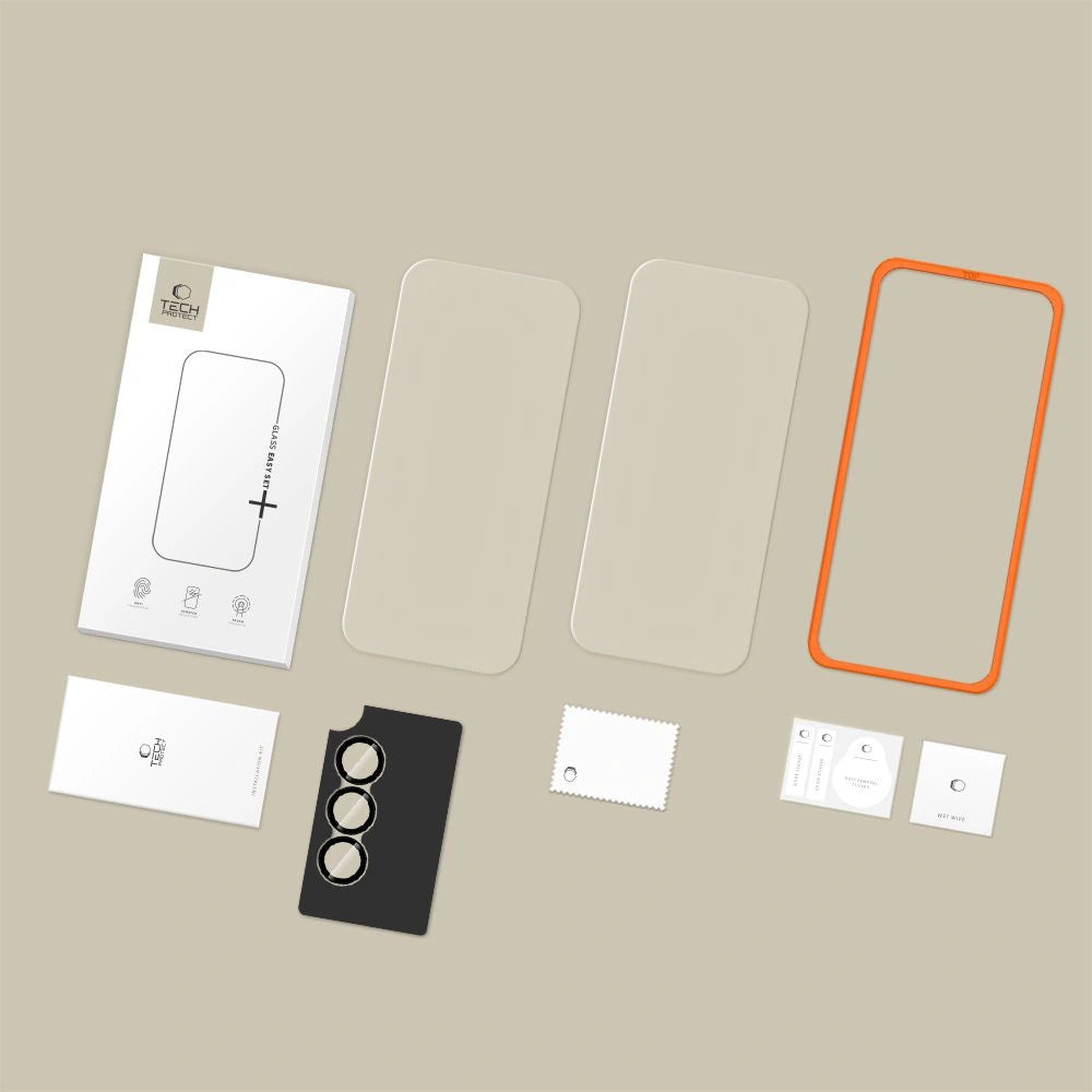 Szkło hartowane Tech-Protect Easy Set+ 3-Pack na Samsung Galaxy A57 5G – zdjęcie 9