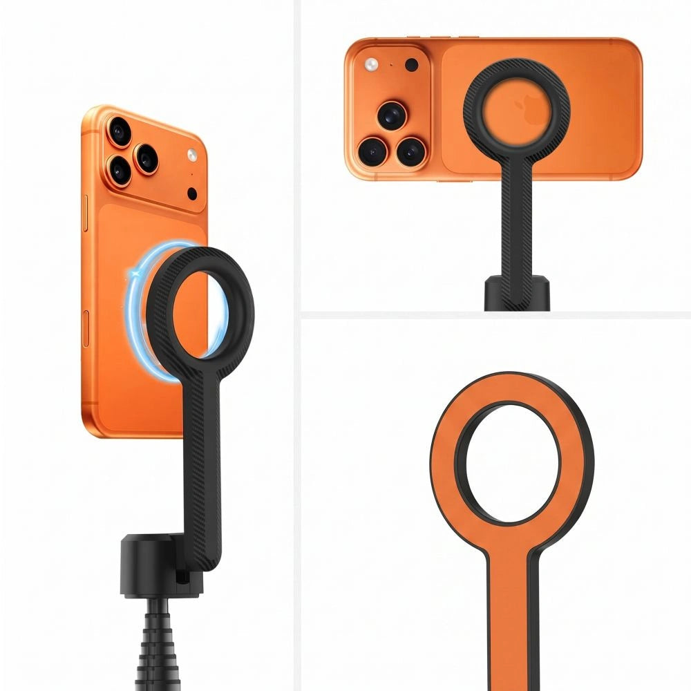 Selfie stick Tech-Protect L10S Bluetooth Tripod - czarno-pomarańczowy – zdjęcie 10