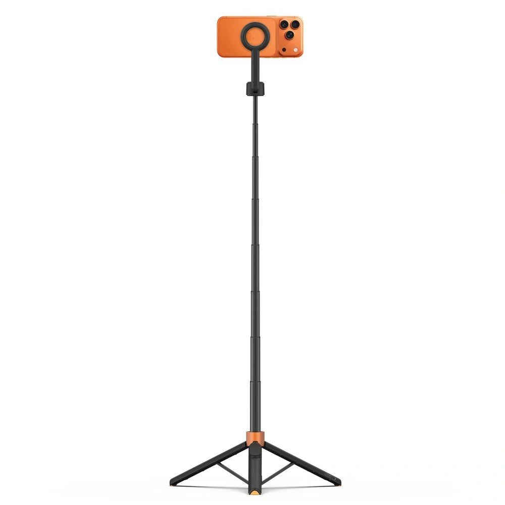 Selfie stick Tech-Protect L10S Bluetooth Tripod - czarno-pomarańczowy – zdjęcie 2