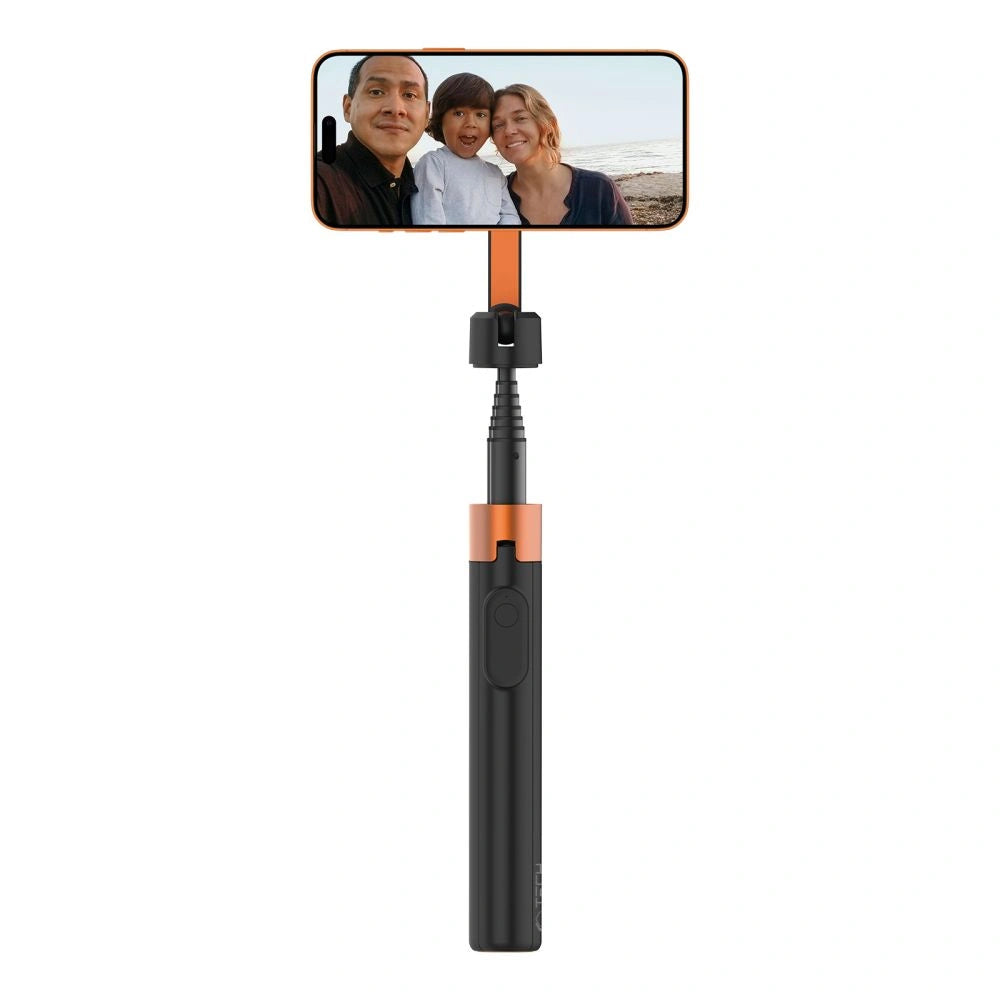 Selfie stick Tech-Protect L10S Bluetooth Tripod - czarno-pomarańczowy – zdjęcie 5