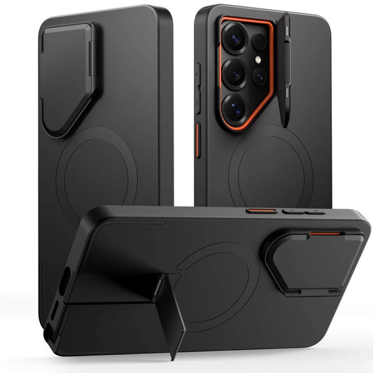 Etui Tech-Protect Kevlar na Samsung Galaxy S26 Ultra - czarno-pomarańczowe