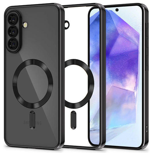 Etui Tech-Protect MagFlex na Samsung Galaxy A57 5G - przezroczysto-czarne