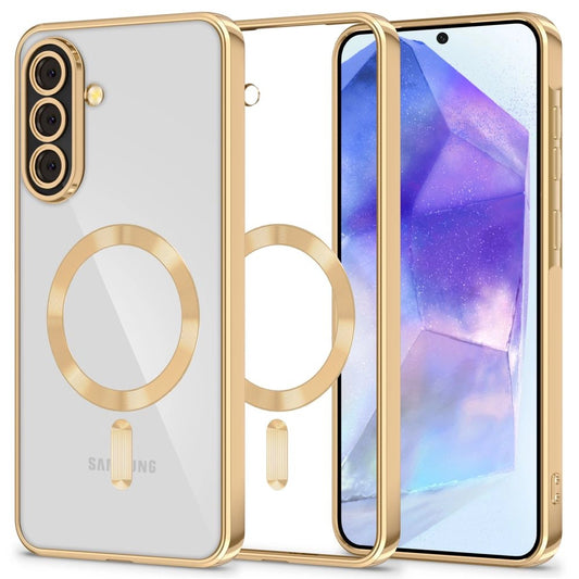 Etui Tech-Protect MagFlex na Samsung Galaxy A57 5G - przezroczysto-złote