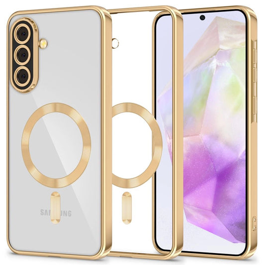 Etui Tech-Protect MagFlex na Samsung Galaxy A37 5G - przezroczysto-złote