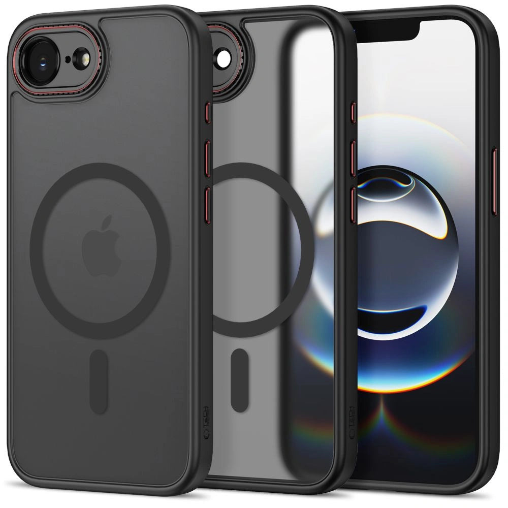Etui Tech-Protect MagCam na iPhone 16e / 17e - półprzezroczyte