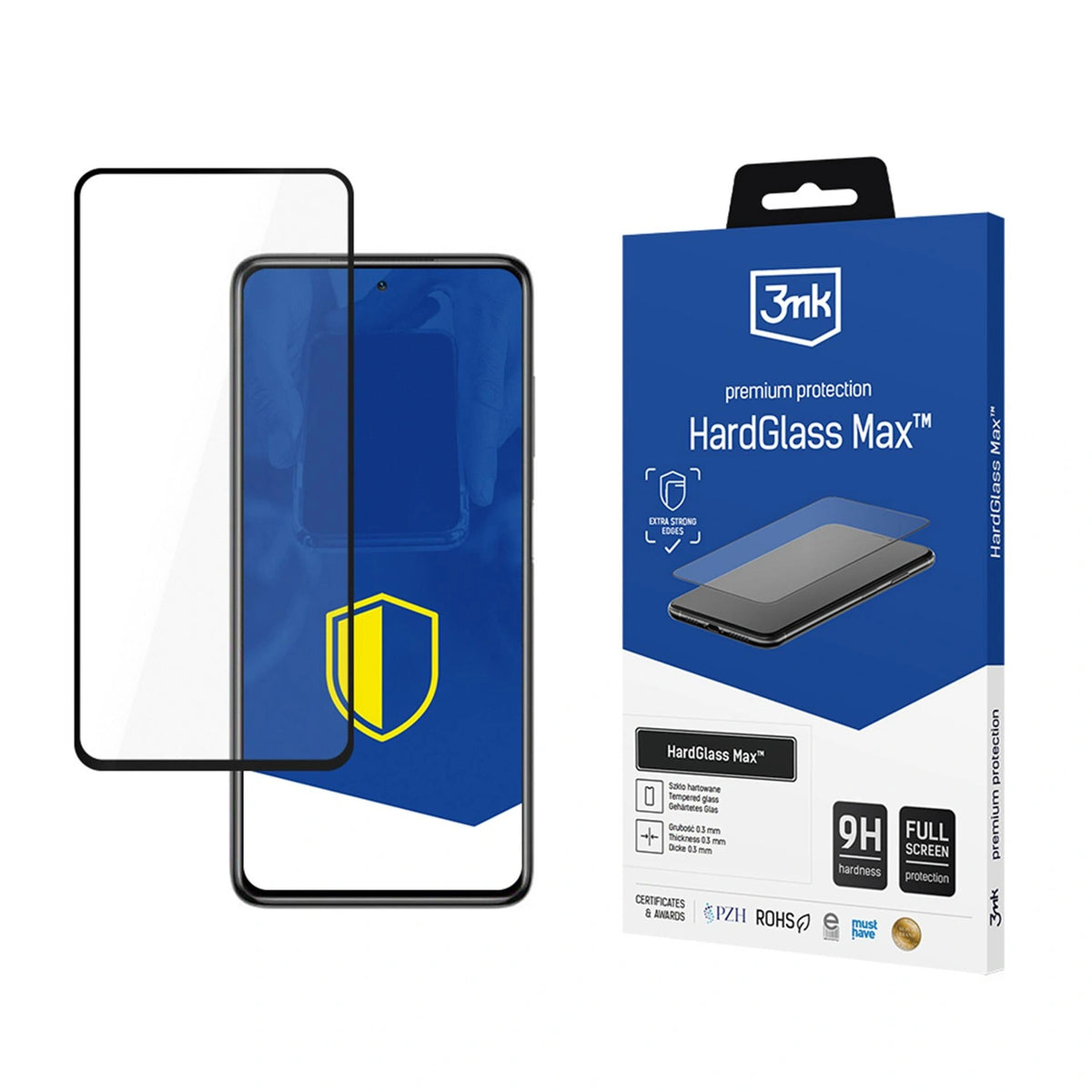 Wzmocnione szkło hartowane na cały ekran 3mk HardGlass na Xiaomi Poco X3