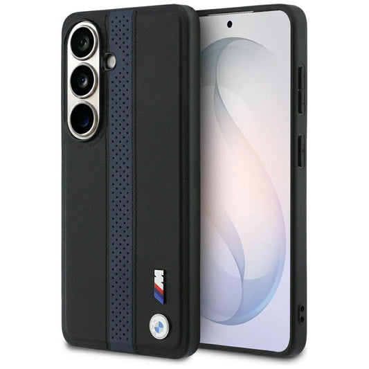 Etui BMW Perforated Stripe Logo MagSafe do Samsung Galaxy S26 - niebieskie