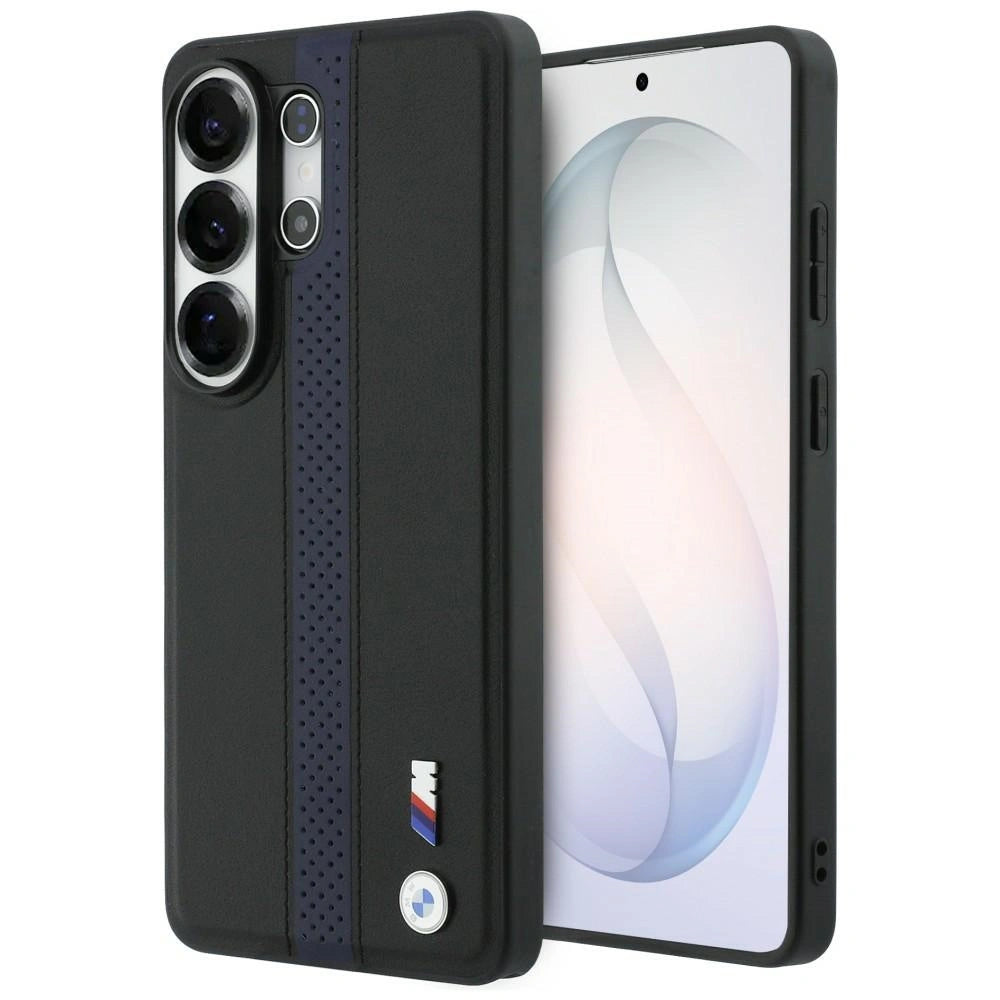 Etui BMW Perforated Stripe Logo do Samsung Galaxy S26 Ultra - niebieskie