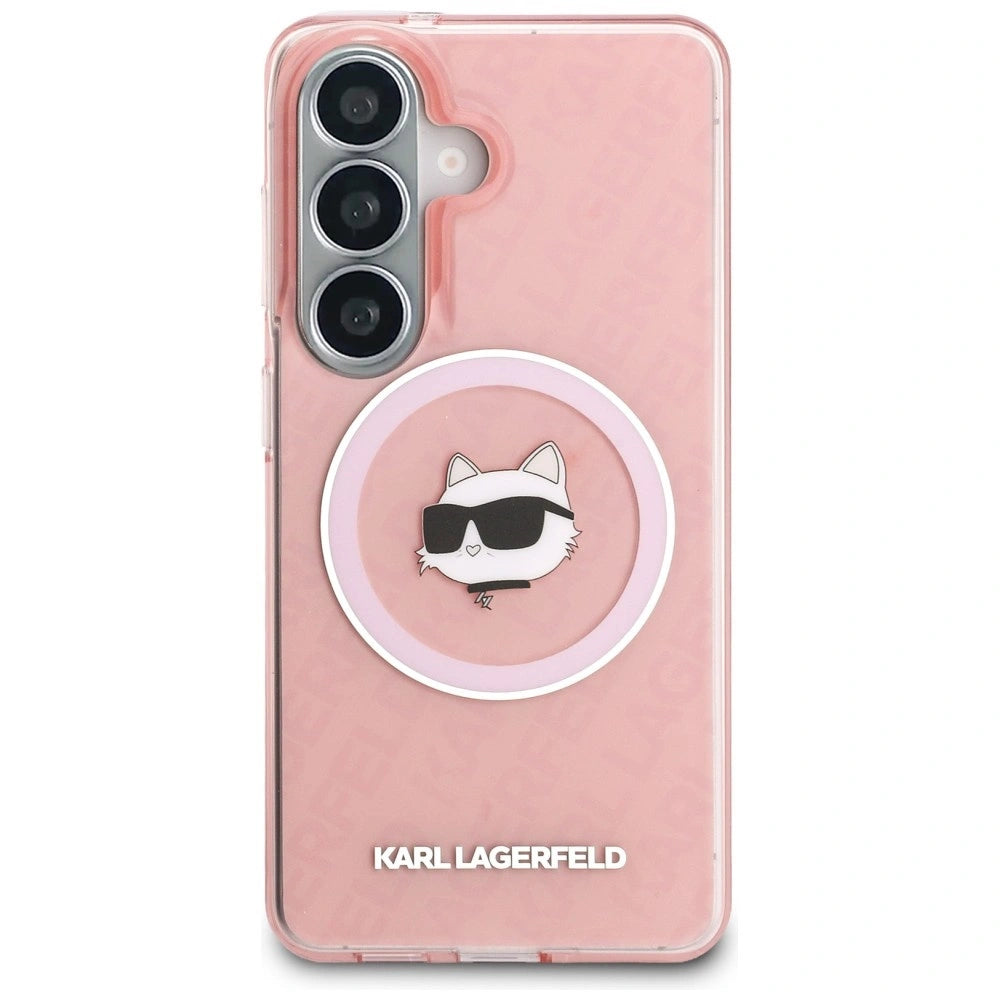 Etui Karl Lagerfeld IML Repeated Choupette na Samsung Galaxy S26 - różowe – zdjęcie 3