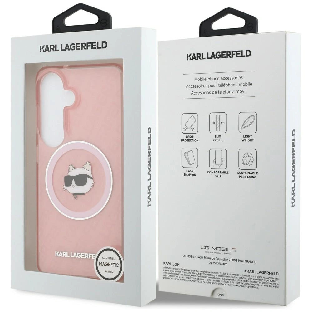Etui Karl Lagerfeld IML Repeated Choupette na Samsung Galaxy S26 - różowe – zdjęcie 8
