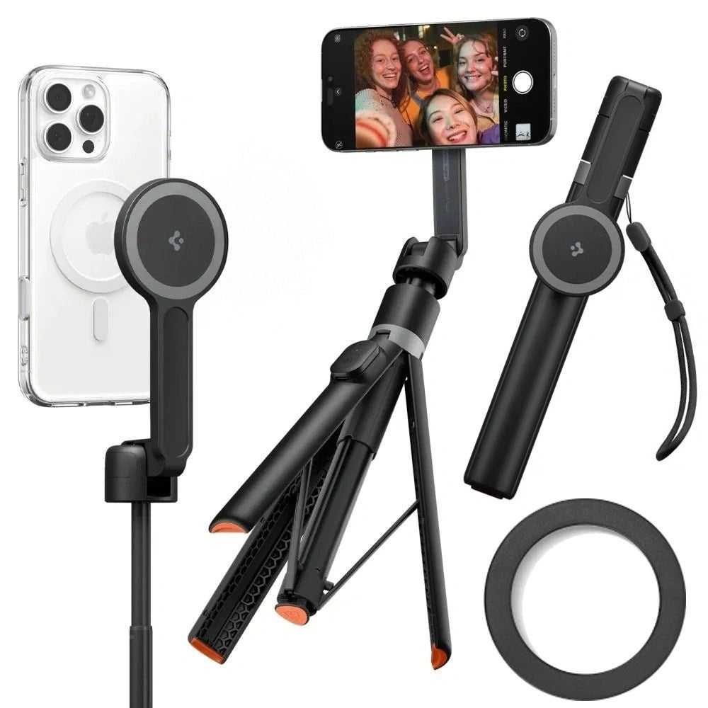 Selfie stick i statyw Spigen S581W MagSafe Bluetooth - czarny