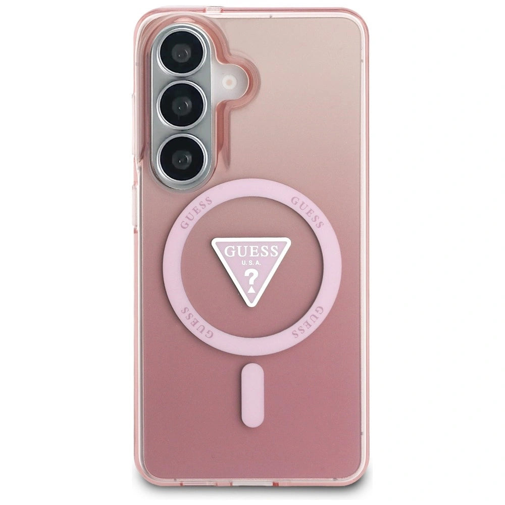 Etui Guess IML Gradient Triangle MagSafe na Samsung Galaxy S26 - różowe – zdjęcie 3