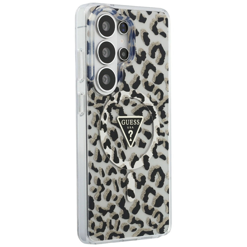 Etui Guess IML Leopard Print Triangle na Samsung Galaxy S26 Ultra - czarne – zdjęcie 4