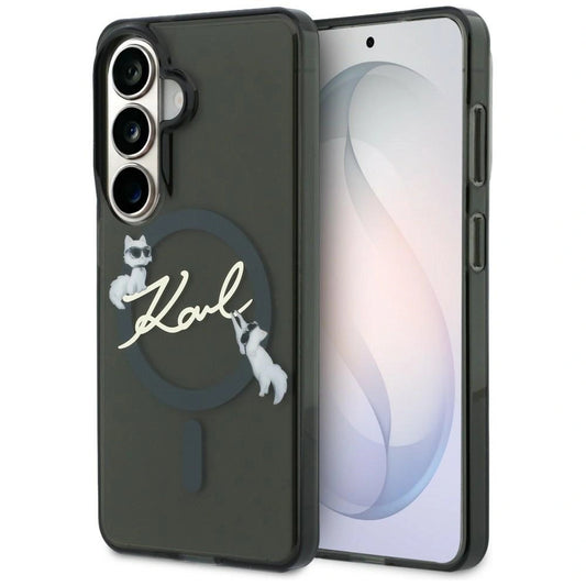Etui Karl Lagerfeld IML KC Script MagSafe na Samsung Galaxy S26 - czarne