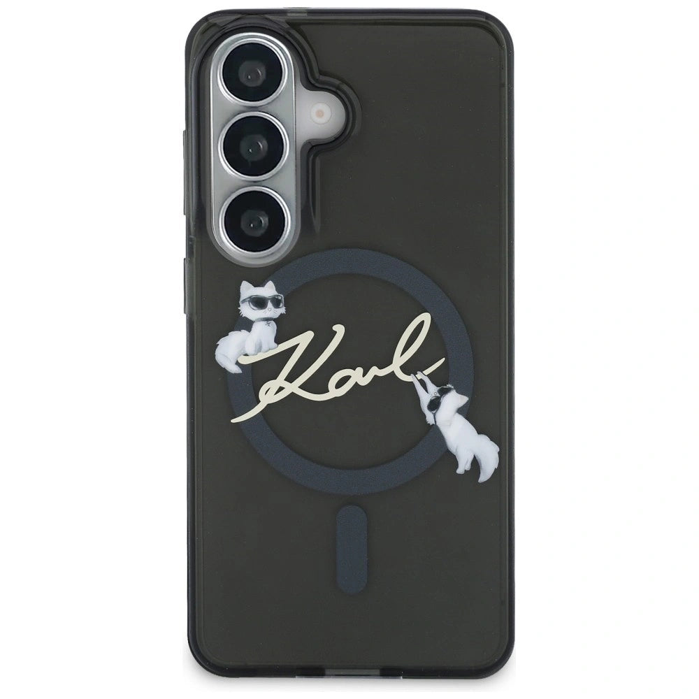 Etui Karl Lagerfeld IML KC Script na Samsung Galaxy S26 Plus - czarne – zdjęcie 3