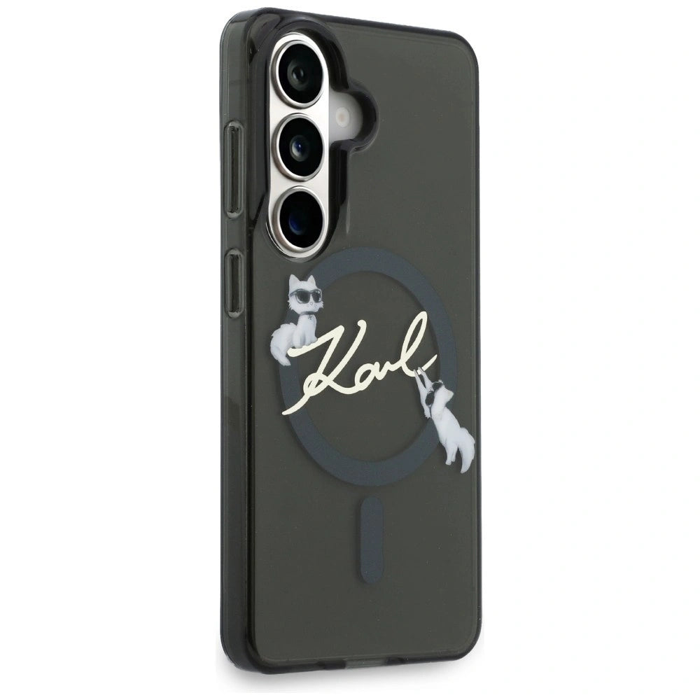 Etui Karl Lagerfeld IML KC Script na Samsung Galaxy S26 Plus - czarne – zdjęcie 4
