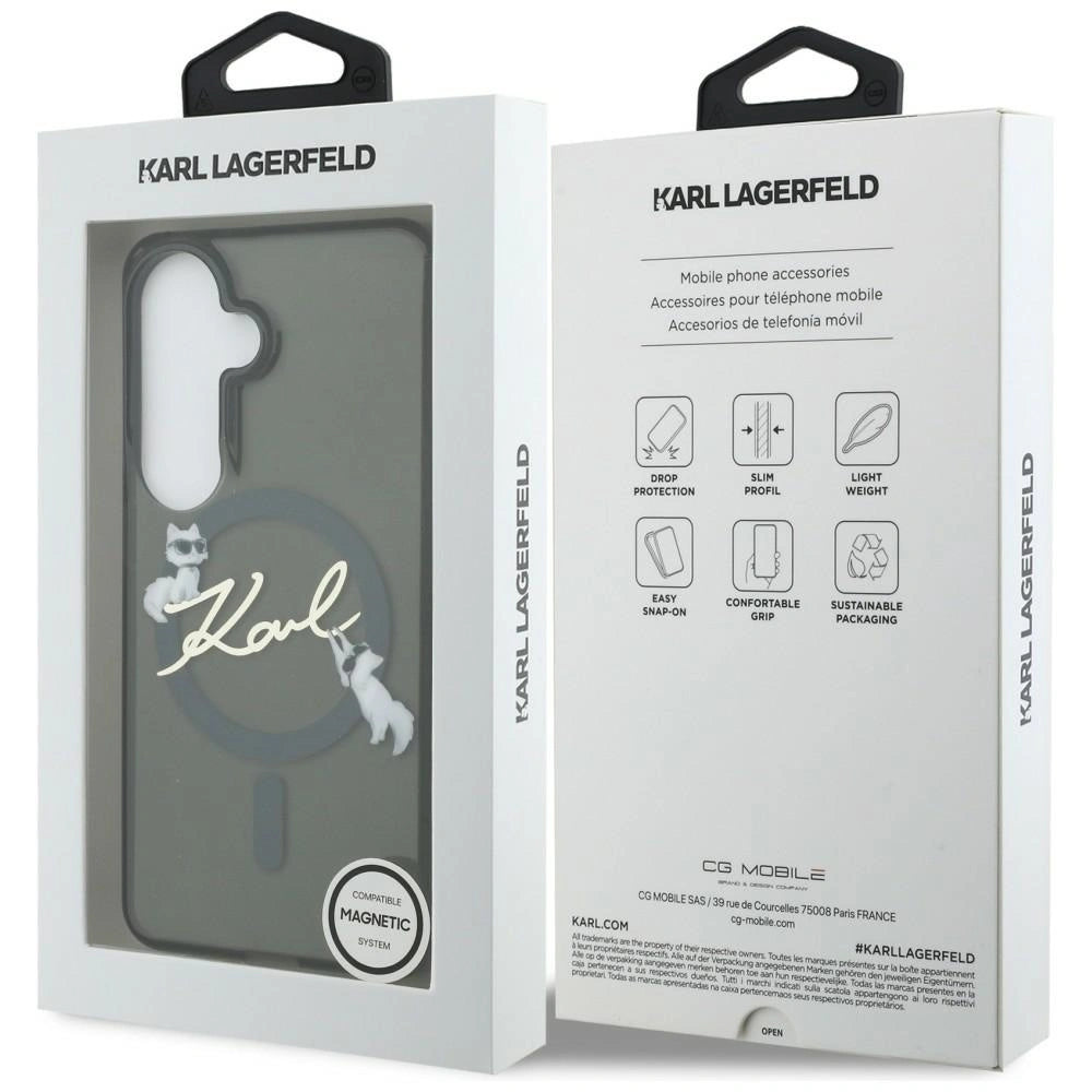 Etui Karl Lagerfeld IML KC Script na Samsung Galaxy S26 Plus - czarne – zdjęcie 8
